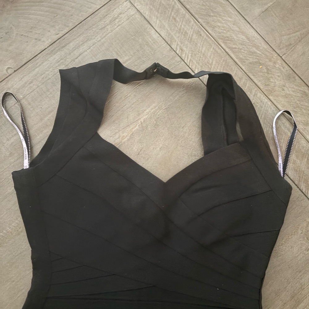 Herve Leger Black Midi Dress - Picture 9 of 14